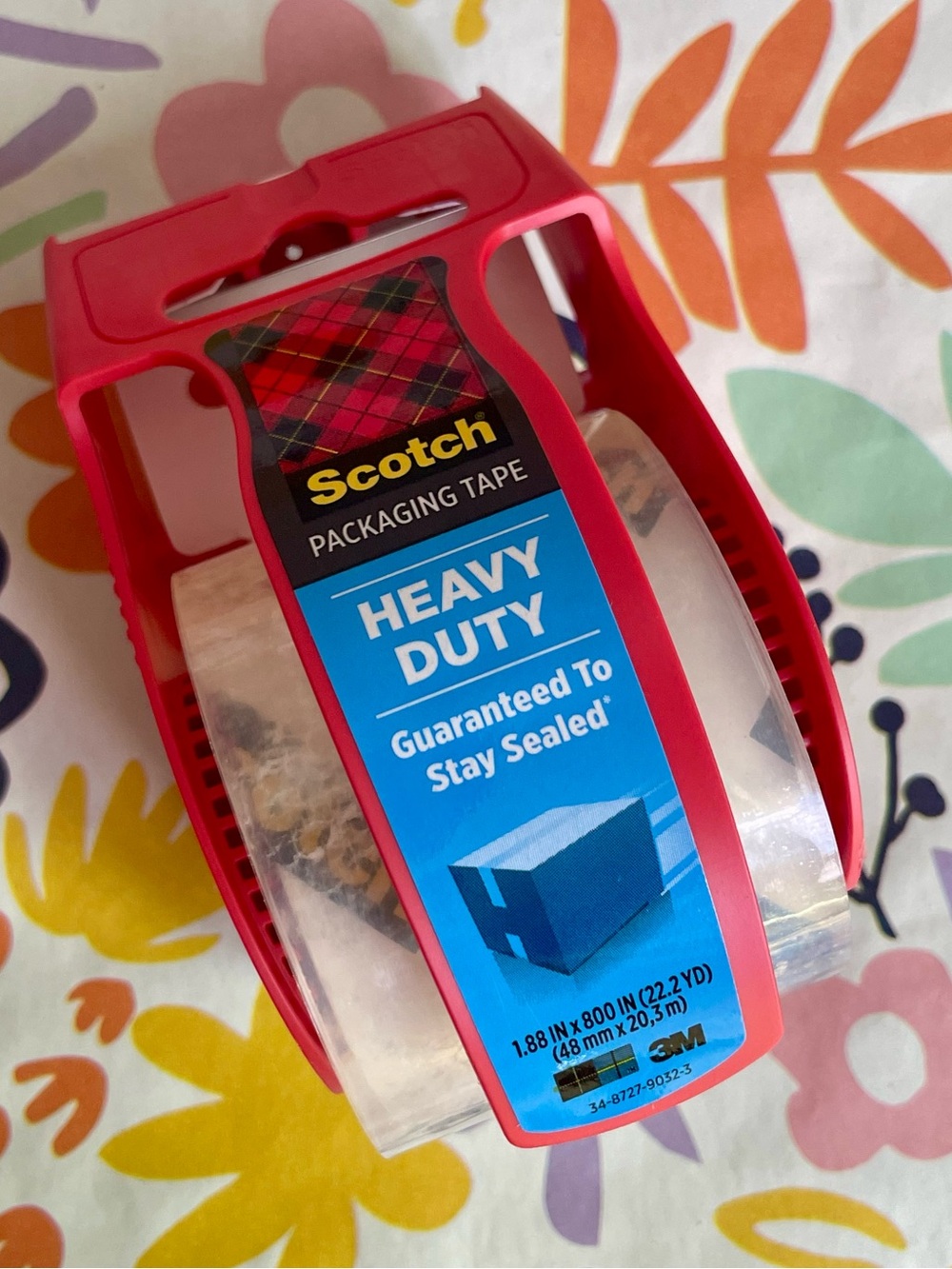 NWT Heavy Duty Clear Packaging Tape with Red Dispenser